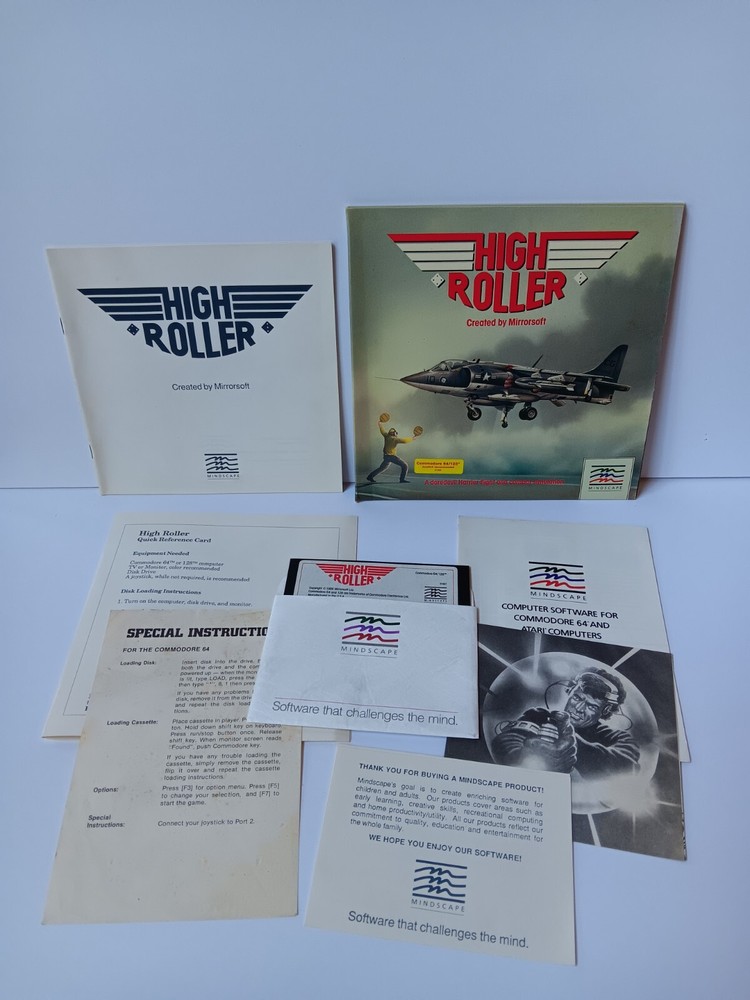 Commodore 64/128 High Roller By Mirrorsoft Computer Software Tested/Works