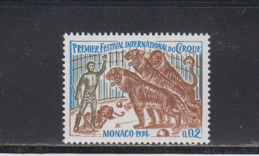 MONACO :  1974  - MNH  - SCOTT #  920  TIGERS