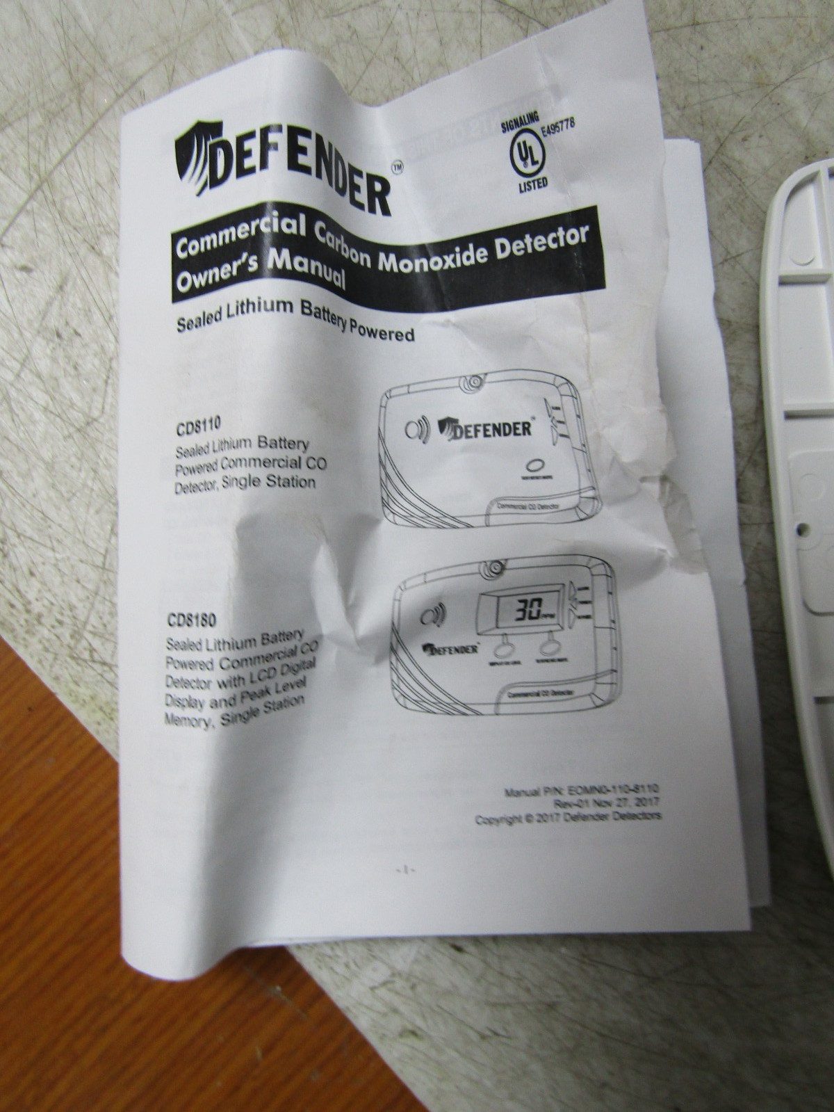 💥NEW DEFENDER CD8180 BATTERY POWERED COMMERCIAL CARBON MONOXIDE DETECTOR