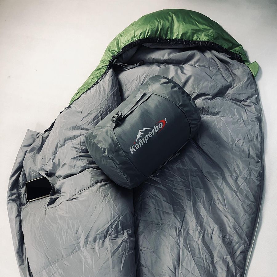 Down Filled Sleeping Bag Lightweight Camping Backpacking 0C Comfort