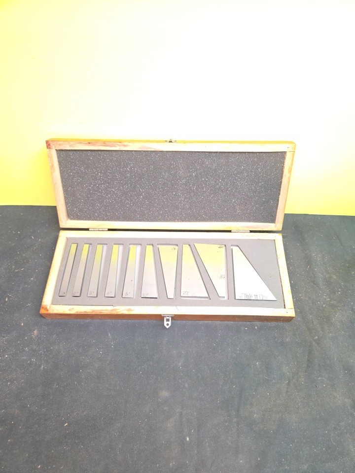 (10) Pc Angle Block Set 1° - 30° x 1/4" Thick 3" Tall Hard Ground