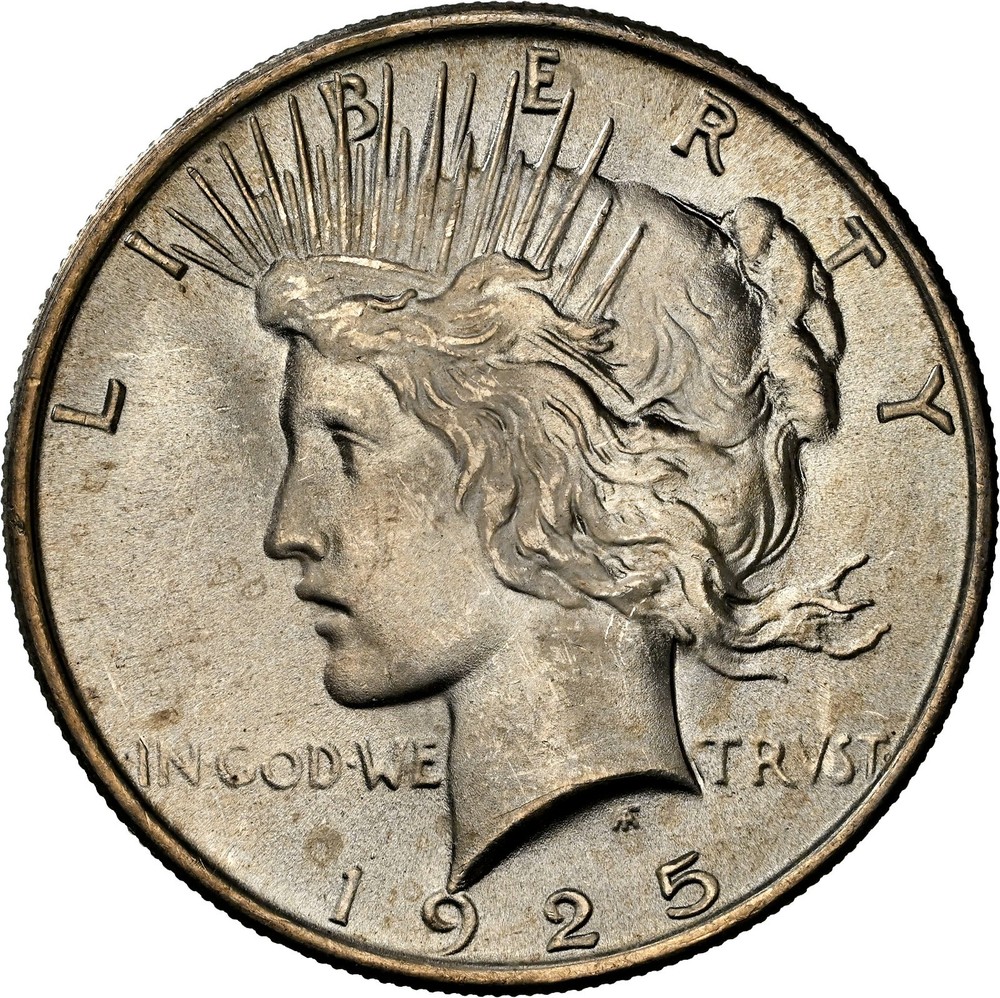 1925 (P) NGC Silver Peace Dollar MS65 MS-65