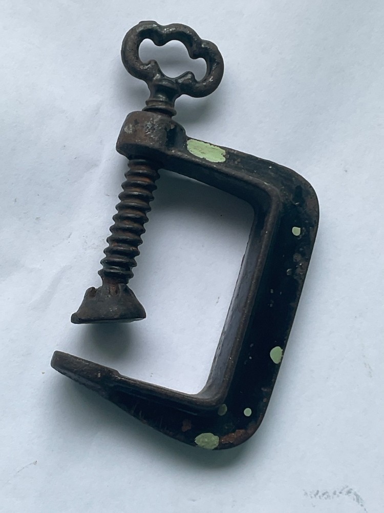 Vintage 3”  C-Clamp - Decorative handle