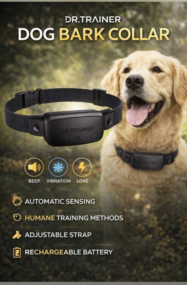 Dr.Trainer B1 Dog Bark Collar Beep Vibration Automatic Sensing Waterproof