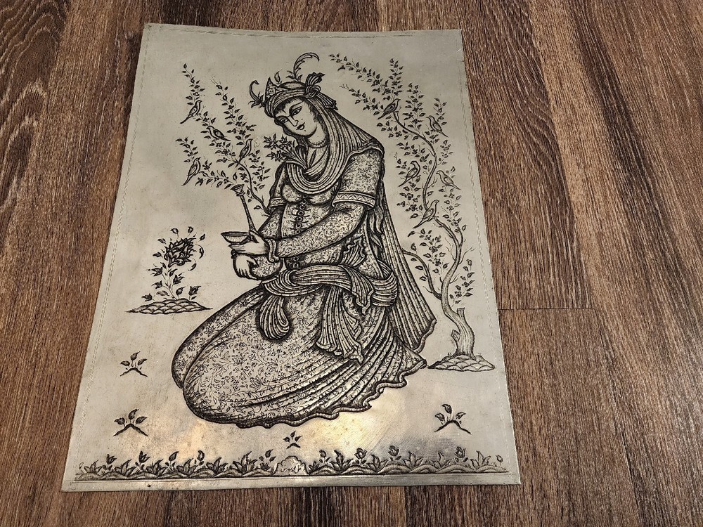 Engraved Copper Indian Artwork