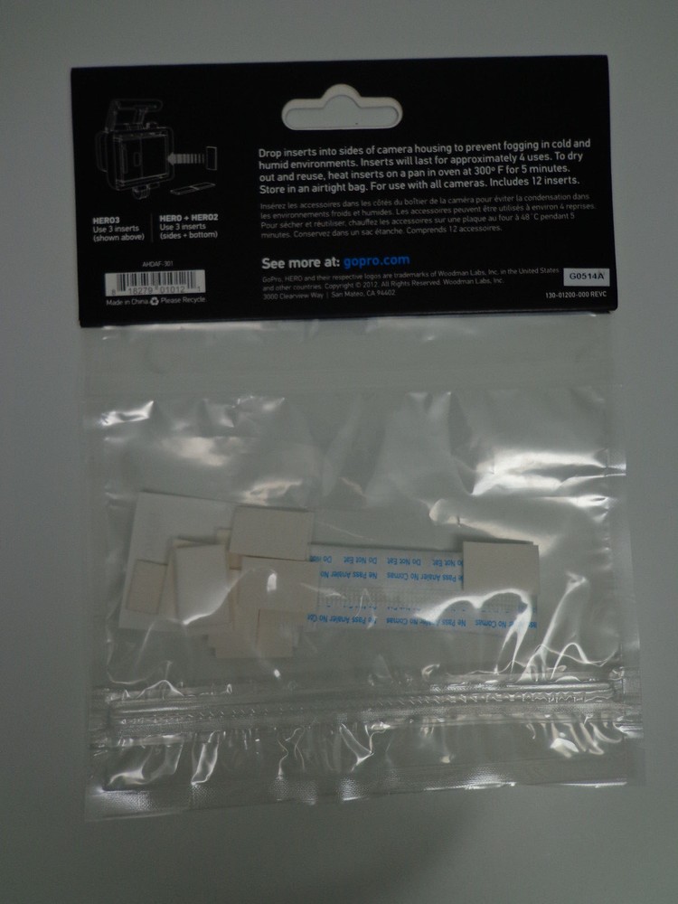 GOPRO HERO ANTI FOG INSERTS