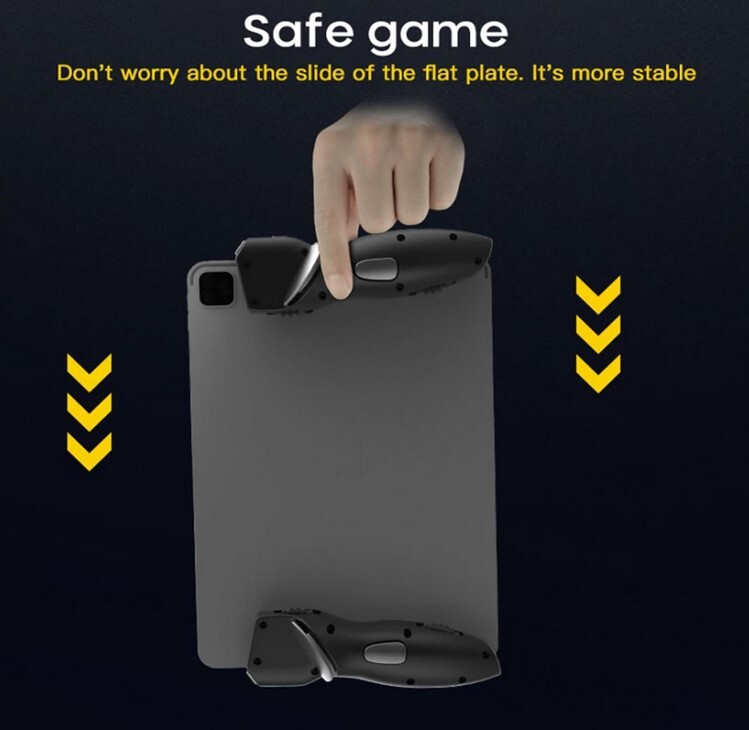 Six-finger operation with physical pulse continuous click gamepad for Tablet USA
