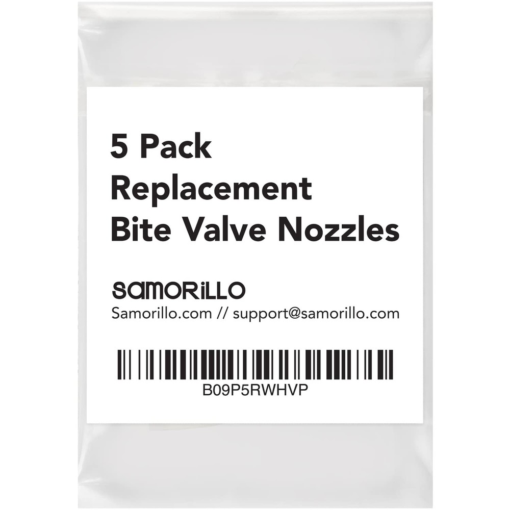 5-Pack Replacement Bite Valve Nozzles Compatible with Osprey, Nathan & Hydrapak