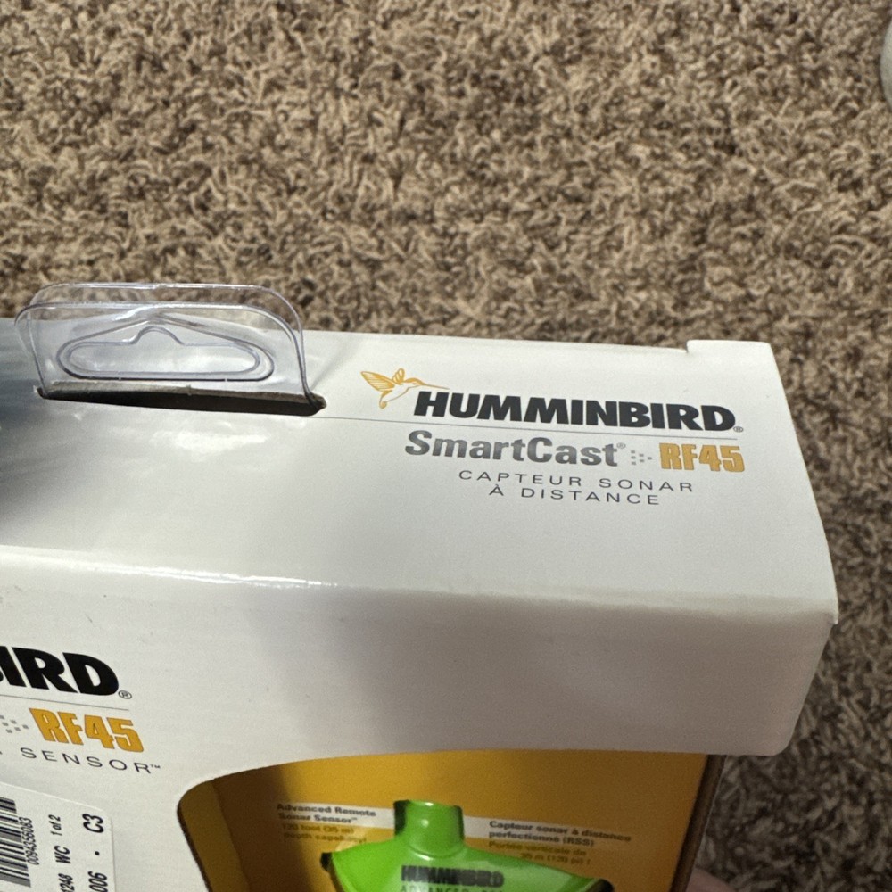 Humminbird Smartcast RF45 Remote Sonar Sensor Fishfinder 120 Ft Light Temp