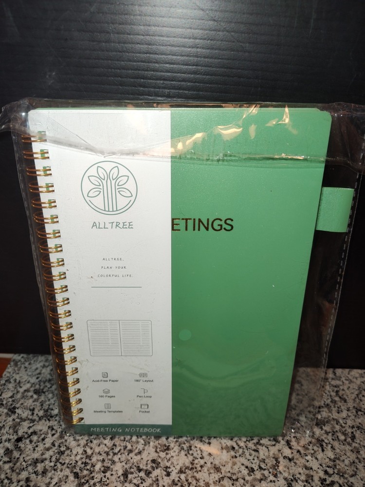 Alltree Meeting Notebook For Work. Project Planner Notebook. New In Plastic.