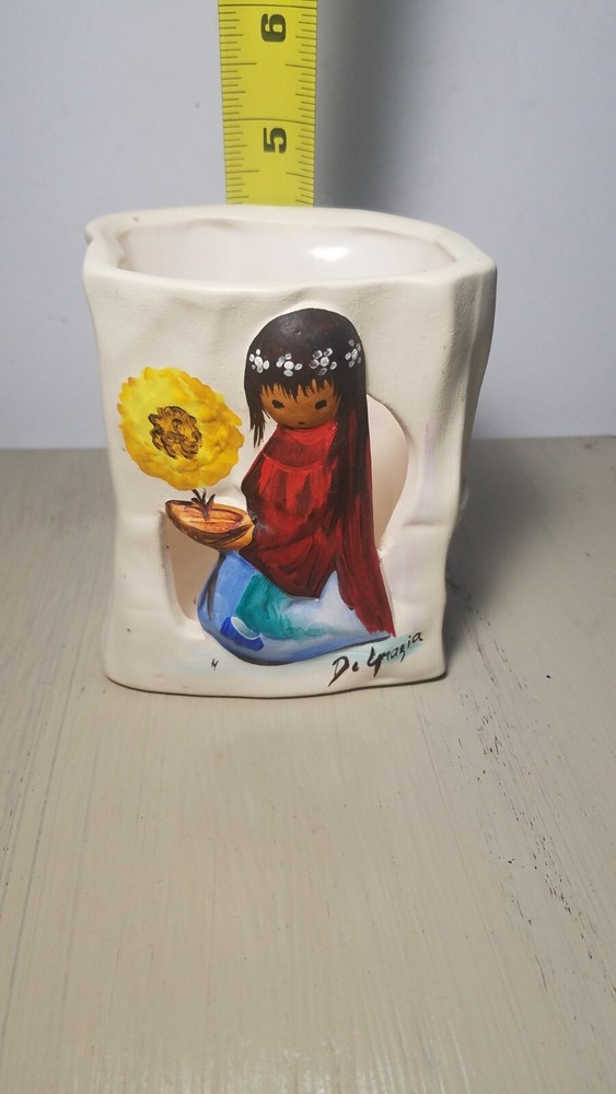 Signed Ted DeGarzia Sandstone Candle Holder