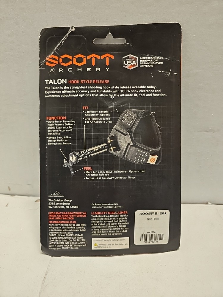 Scott Archery Talon Hook Style Compound Bow Index Finger Release Aid!