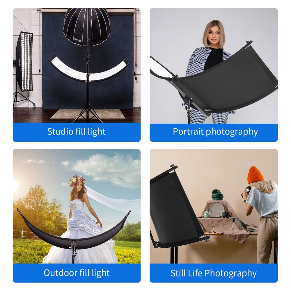 Selens 4 in1 U Shape Curved Light Studio Reflector Portrait Diffuser Photography