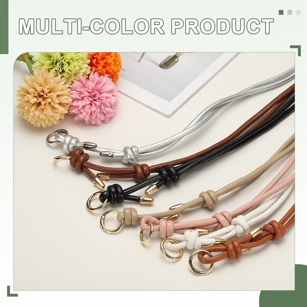 2Pcs Leather Purse Strap 34.65" Strap Replacement with Buckle, Pink