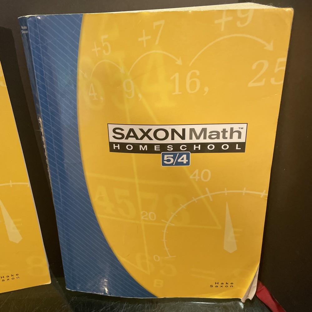 Saxon Math Homeschool 5/4 Book Set Textbook, Solutions, Tests & Worksheets