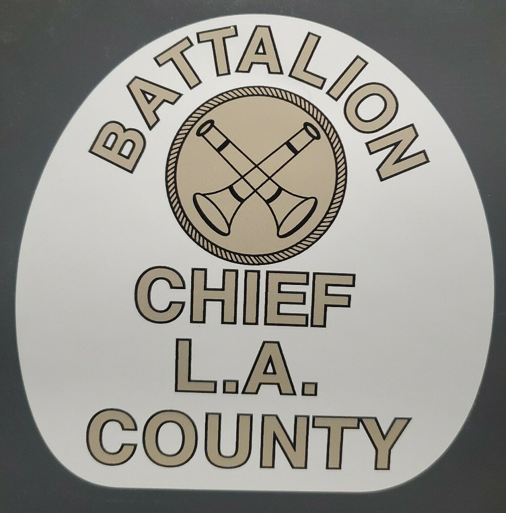 LA COUNTY Battalion Chief "EMERGENCY 51" FIRE Sticker Decal