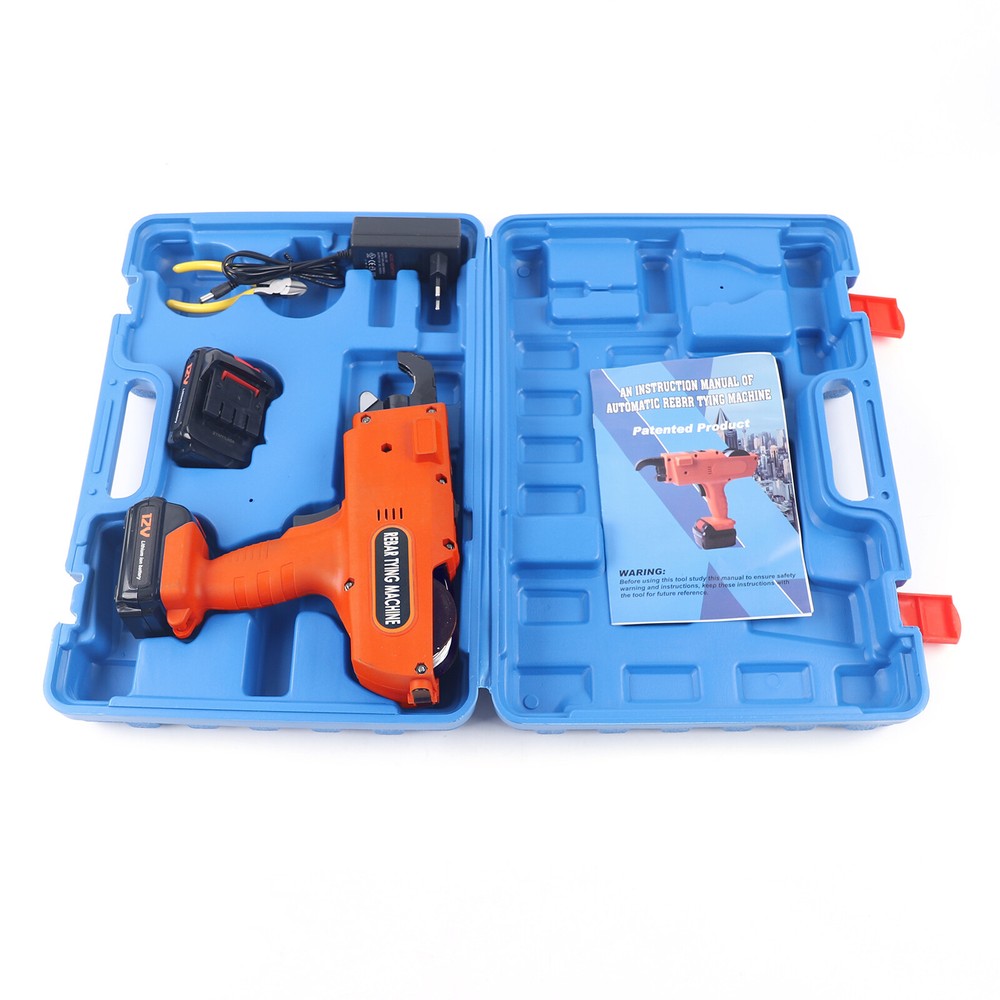 8-34mm Automatic Handheld Rebar Tier Tool Building Tying Machine w/ Storage Box