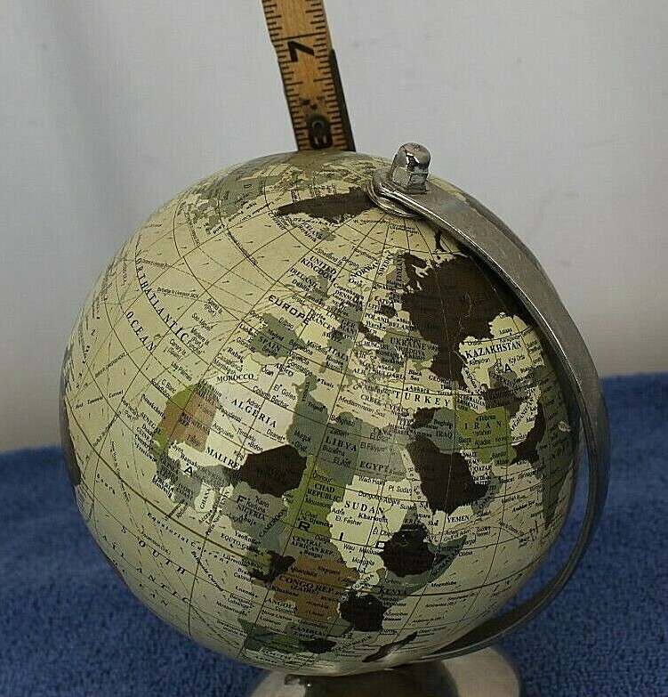 MODERN DESK TOP GLOBE 7" TALL GREAT GIFT IDEA