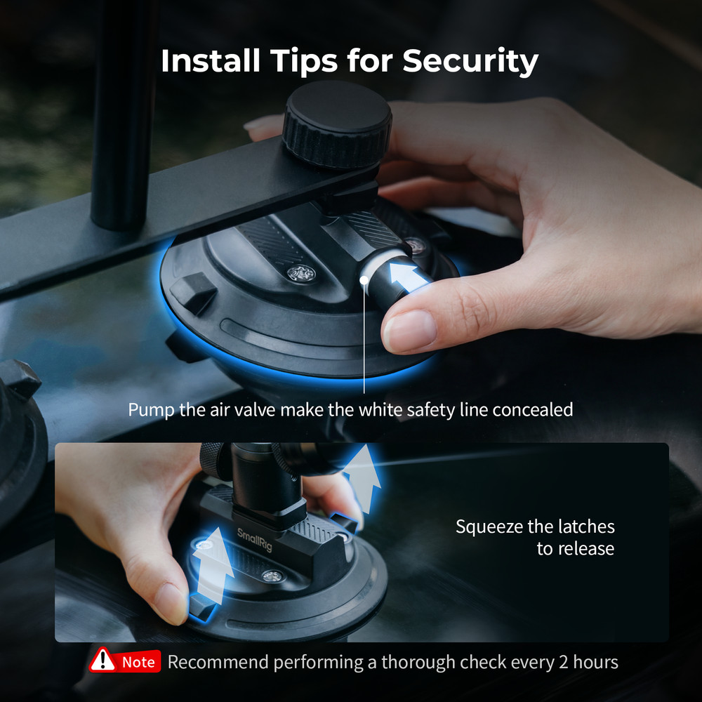 SmallRig Vehicle Suction Cup Support Kit for Action Cameras
