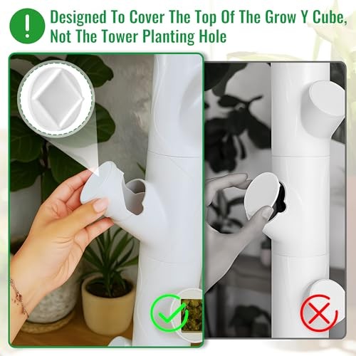 20pcs Caps Compatible with Gardyn yPod Hydroponic System, ABS-Plastic Covers