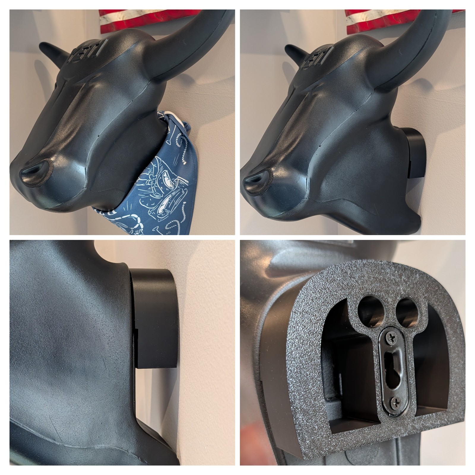 YETI Slick Horns Roping Dummy Wall Mount + optional bandana