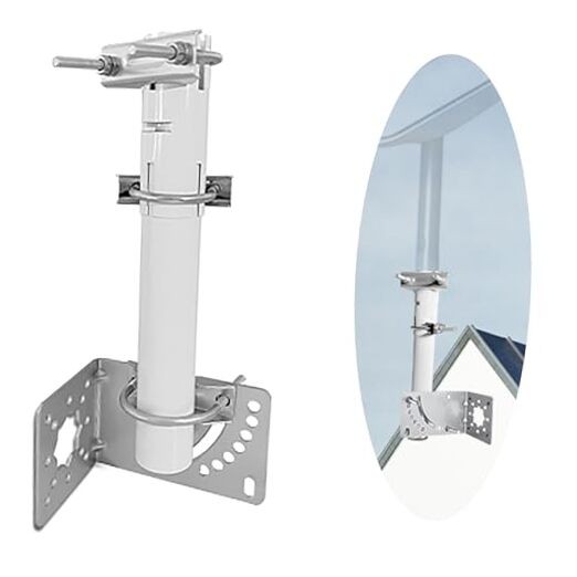 Adjustable Wall-Mounted Antenna Mount Bracket with Heavy Duty Bracket