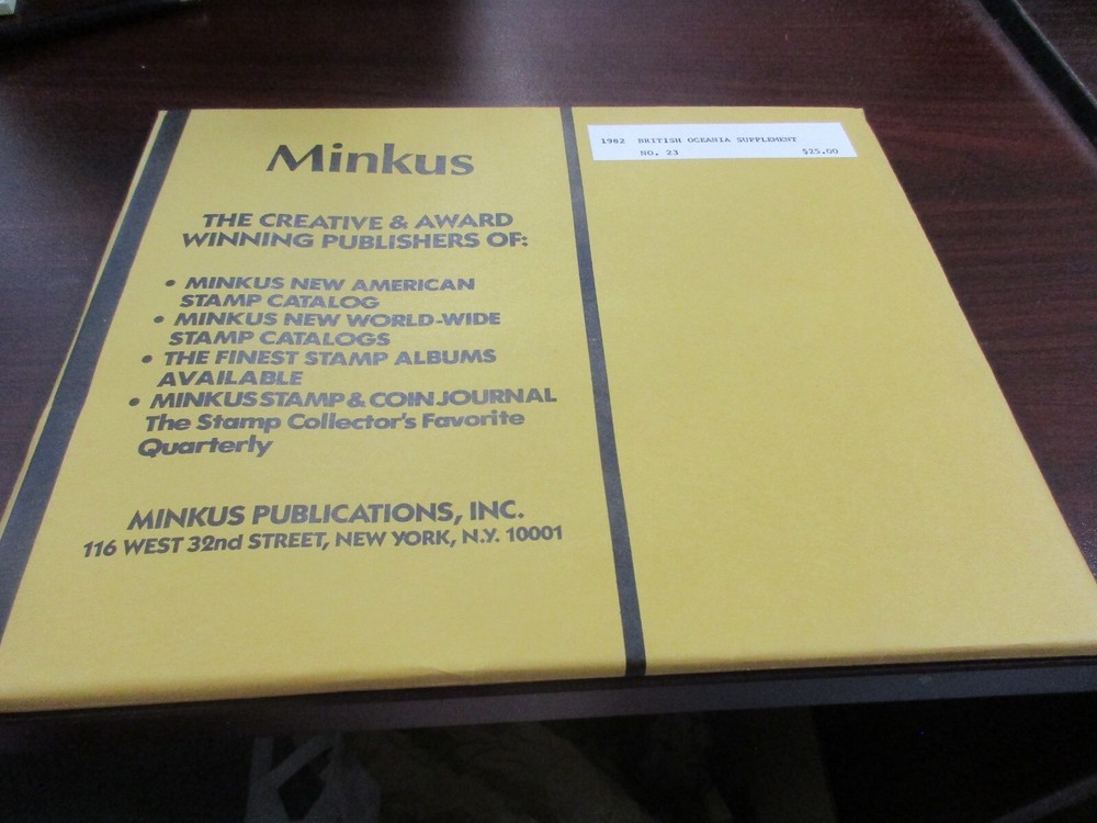 "MINKUS" 1982  SUPPLEMENT  BRITISH OCEANIA  #23  W/FREE SHIPPING!!!