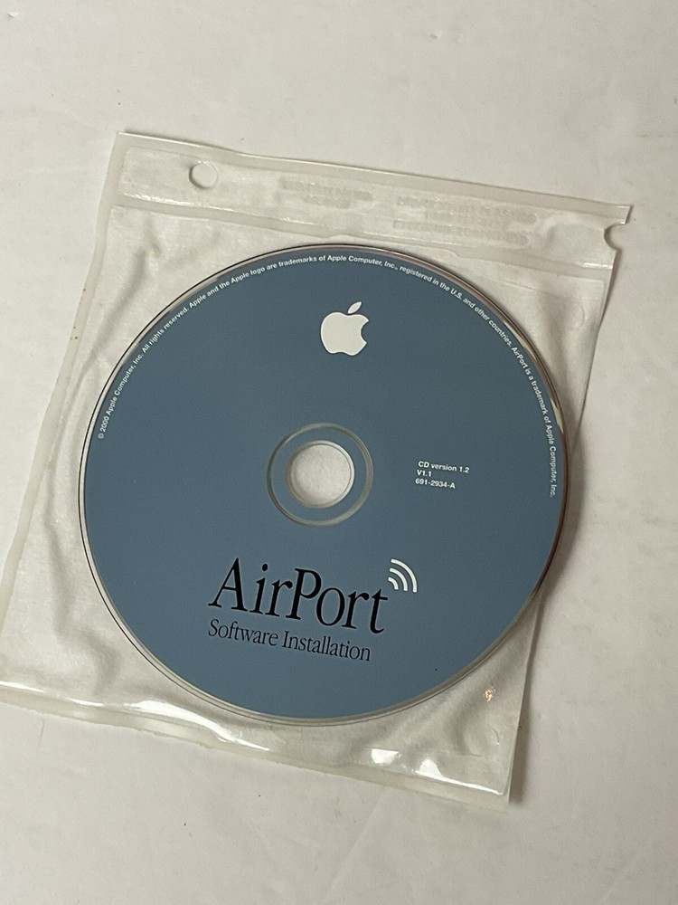 Apple Macintosh Airport Software Installation CD 691-2934-A Version 1.2