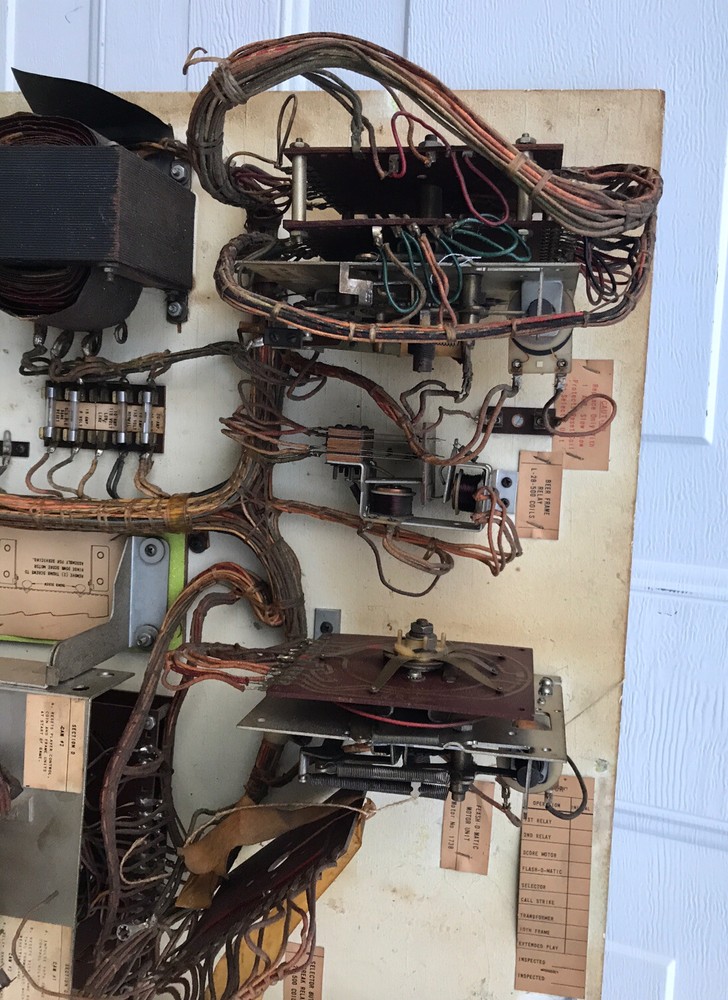 Huge & Heavy Pinball Machine Panel Guts, Awesome Steampunk Decor Piece!