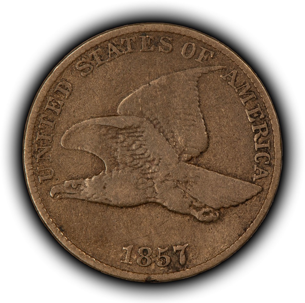 1857 1c Flying Eagle Small Cent - VF - SKU-Y6457