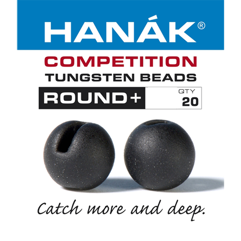 Hanak Tungsten Slotted Beads Round+