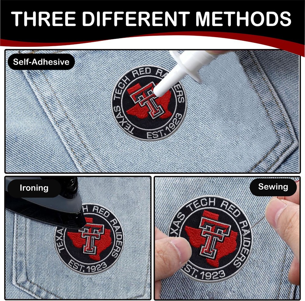Texas Tech Red Raiders NCAA Team Logo Iron On Patch-Sew Patch-Embroidered Patch