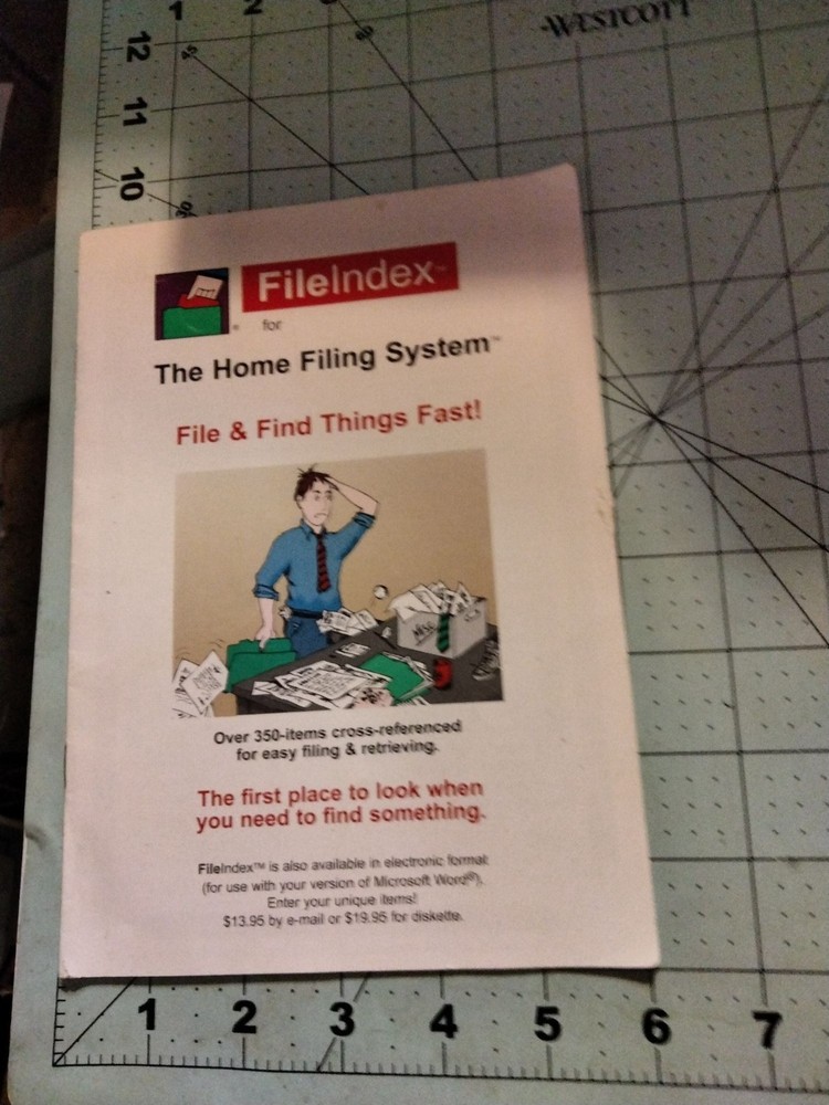 FileSolutions Home Small Office Filing System FileIndex Manuals