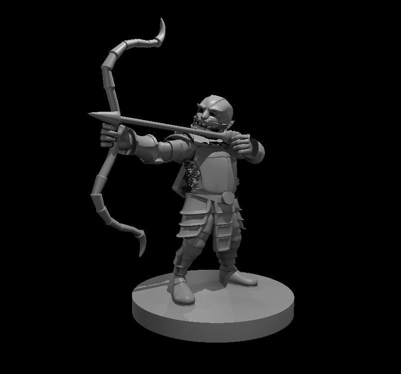 Clockwork Dwarf Ranger Archer Ranged Fighter 28mm Scale DND D&D Tabletop Mini