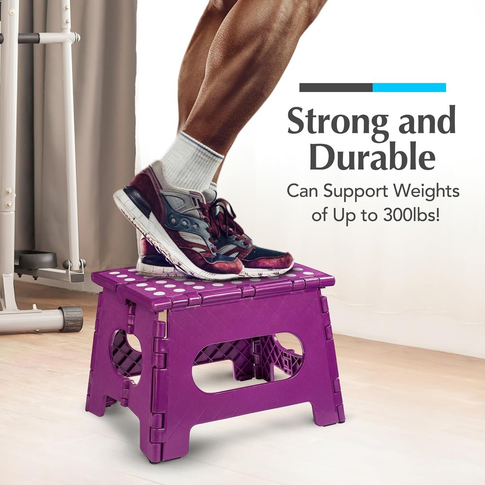 Folding Step Stool Lightweight Support Adults and Safe Enough for Kids