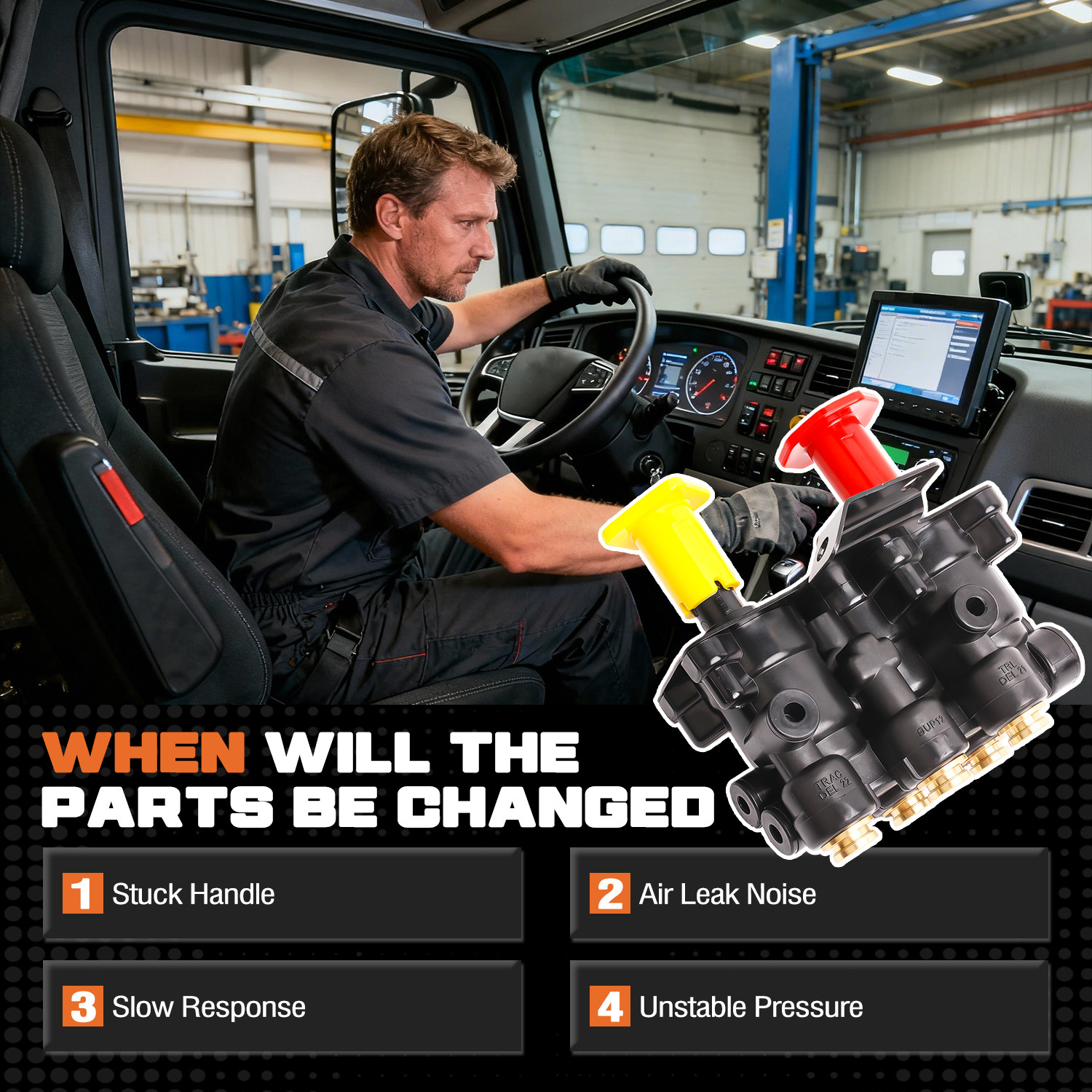 Dual Park Brake Valve Volvo VNL | Replaces 24340522 21315044 21750583 K035691