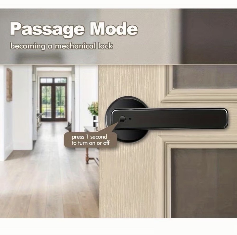 Intelligent Door Lock Featuring a Fingerprint Reader, 5-In-1 Keyless Access