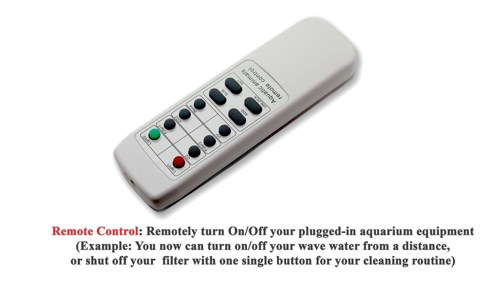 Aquarium Outlet Surge Protector Power Strip Timer Temperature Control Remote