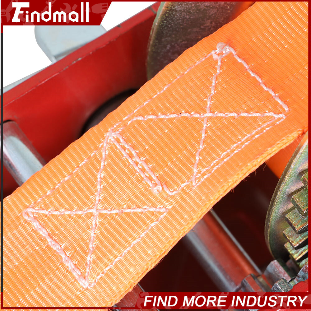 Findmall 3500 LBS Dual Speed Hand Winch Hand Crank Red Strap ATV Trailer Boat