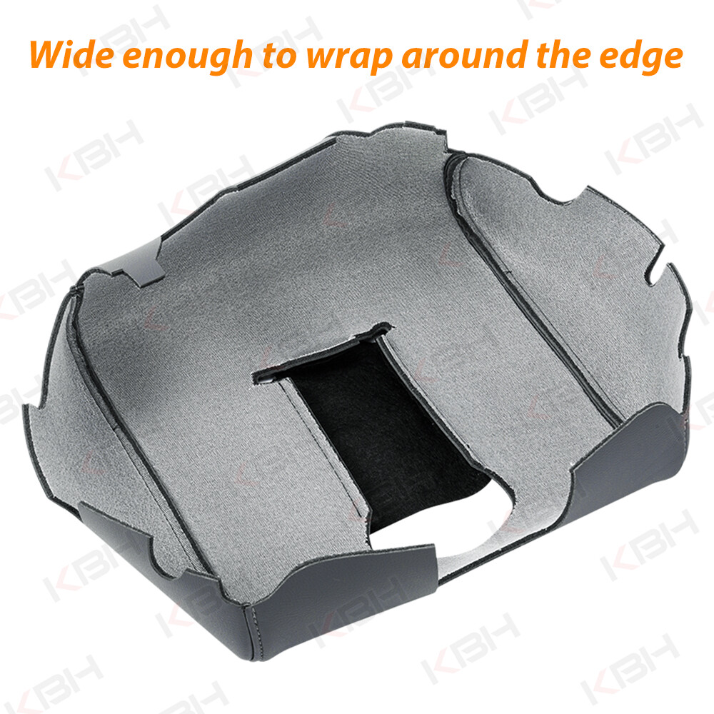 Fit 14-18 Silverado Sierra Jump Seat Console Armrest Lid Vinyl Cover Dark Gray