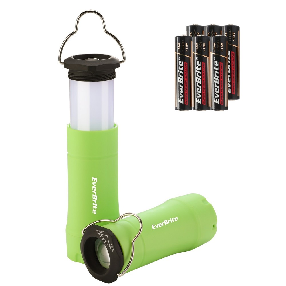 EverBrite 2-in-1 Mini Lanterns and Flashlight Multi-color w/3 Modes 2Pk Battery