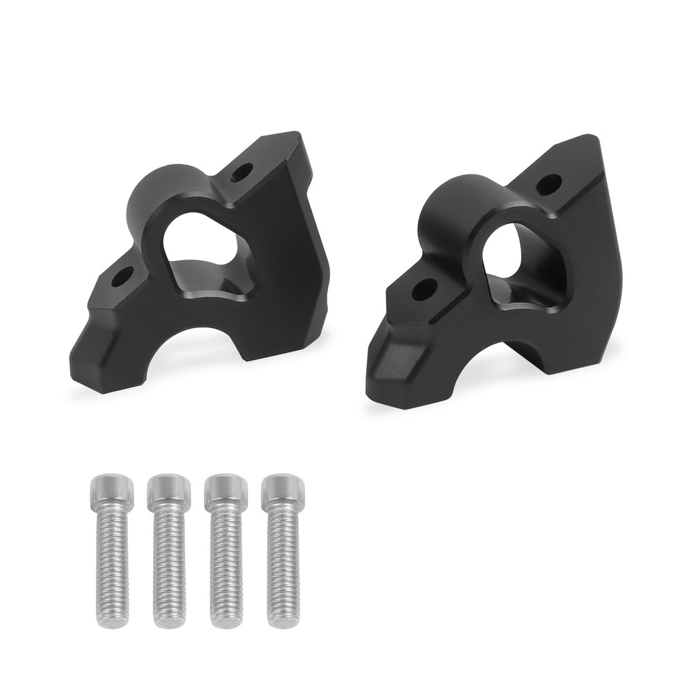 Motorcycle Handlebar Risers Clamp CNC Handle Bar Mount Clamps Black Riser Ins...