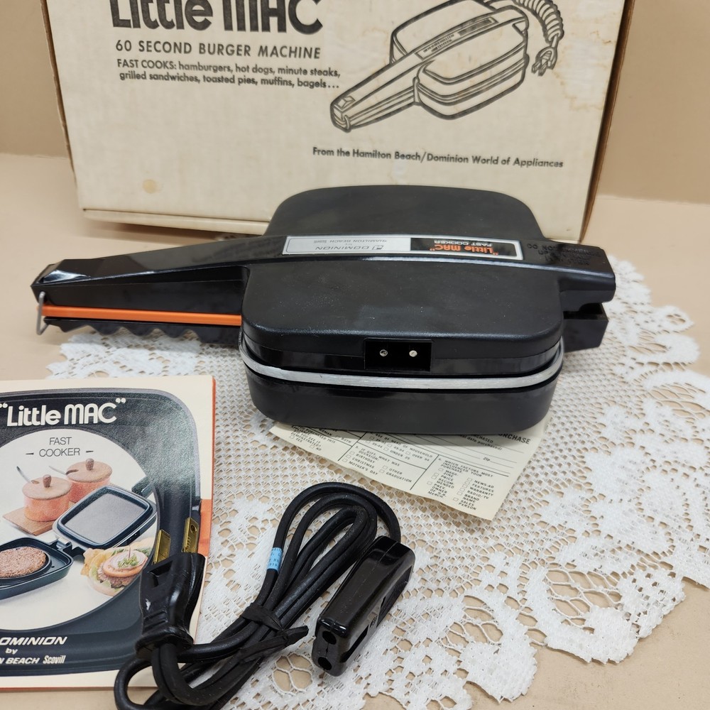 Little Mac 60 Second Burger Machine Hamilton Beach Hamburger Maker