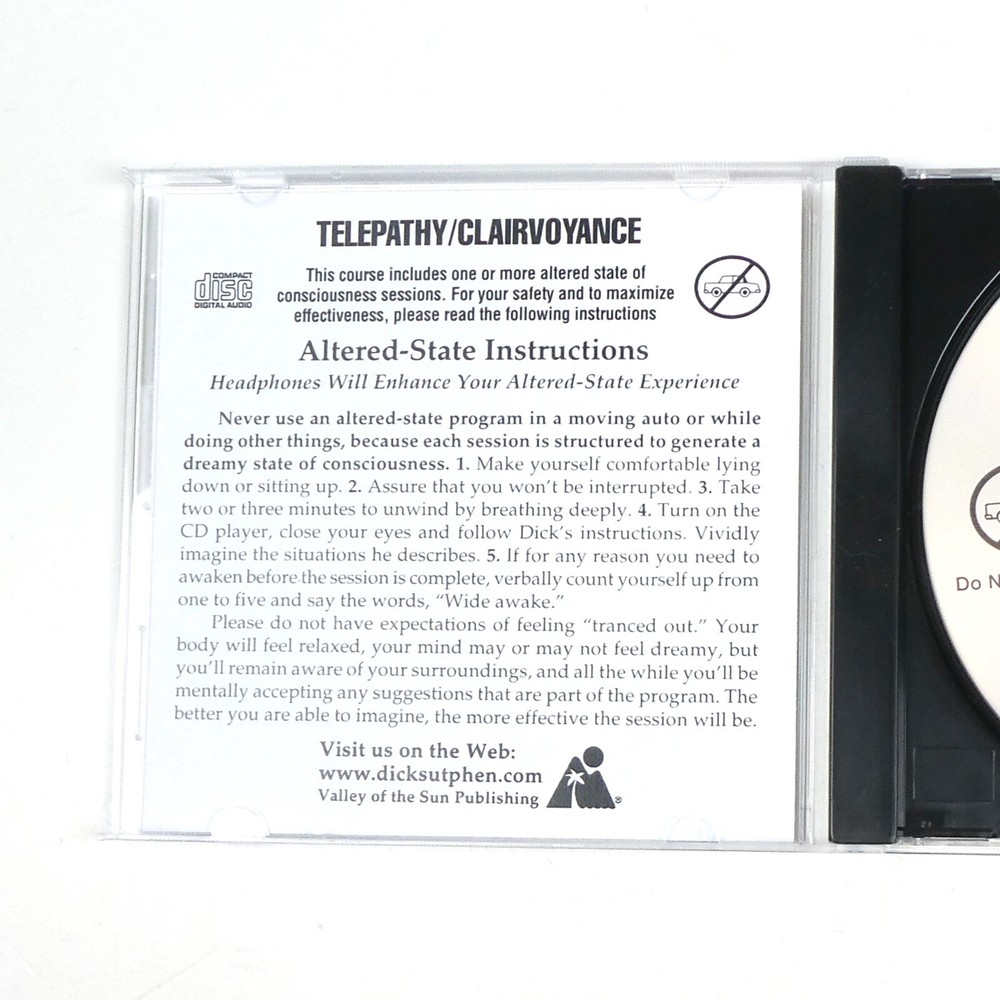 TELEPATHY & CLAIRVOYANCE CD Self Hypnosis Dick Sutphen Develop Psychic Power