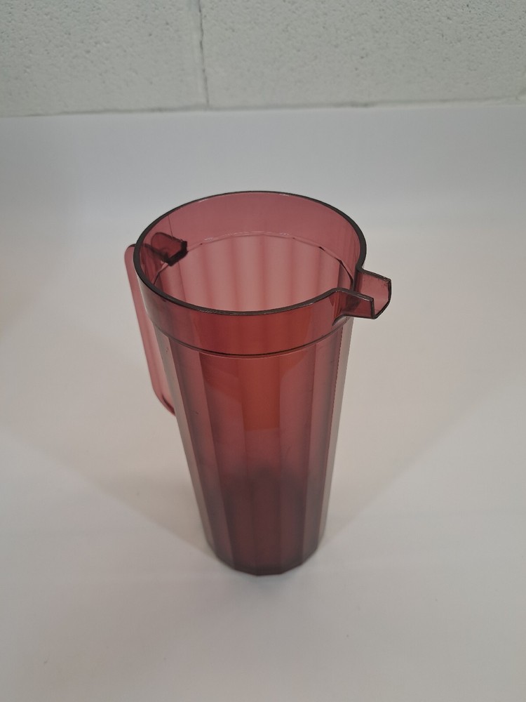 Tupperware 2 qt Pitcher Ruby Red Acrylic Proludio 2003b-2 & 2004A-2