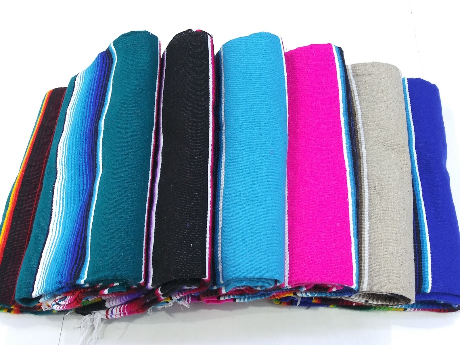 Artisan Falsa Mexican Blanket Saltillo Serape Yoga Throw Made in Mexico X-Large