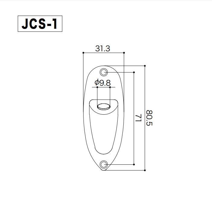 GOTOH JCS-1 Strat Guitar Jack Plate - Black
