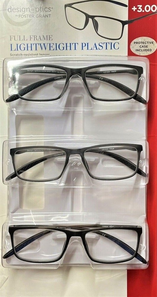 Design Optics Full Frame Lightweight Plastic +3.00