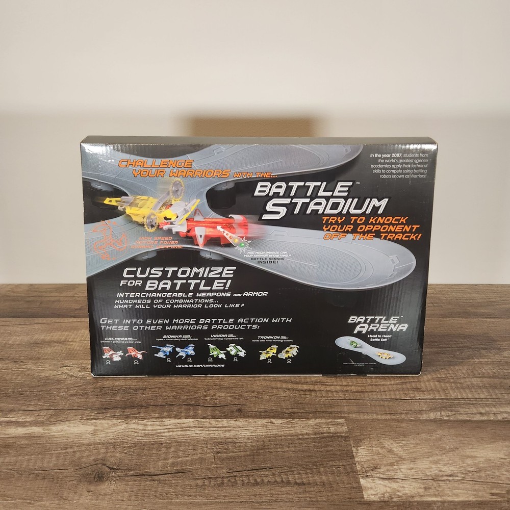 HEXBUG Warriors Battle Stadium Caldera vs Tronikon Battling Robots Tech Prep New