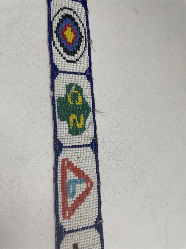 VTG Beaded hanging Sash Panel Unique Folk Art